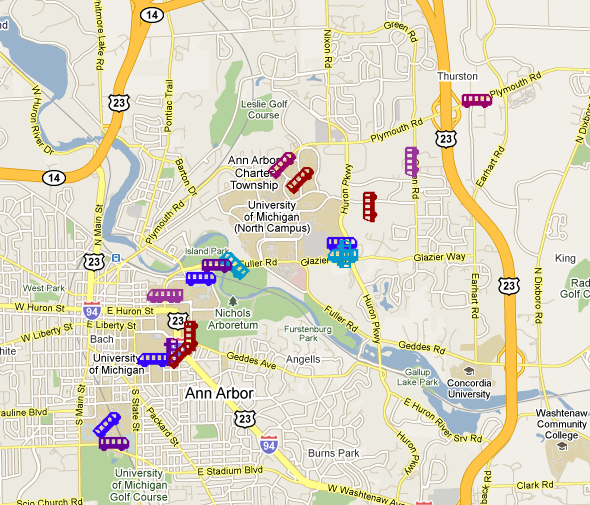 university of michigan map. University of Michigan Parking