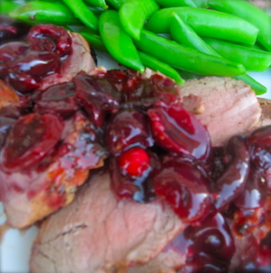 Thumbnail image for lampman, apple wood smoked pork tenderloin with traverse city cherry sauce