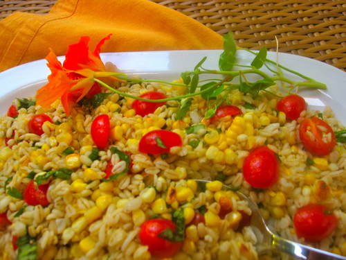 peggy lampman, roasted corn and barley salad