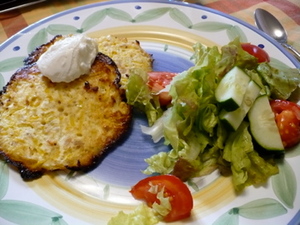 Shikes Haines Summer Squash Pancake dinner