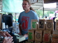 Shikes Haines - Brian Barch at the Roos Roast stall