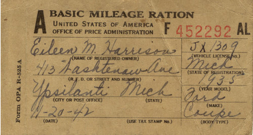 Inside Ration Book