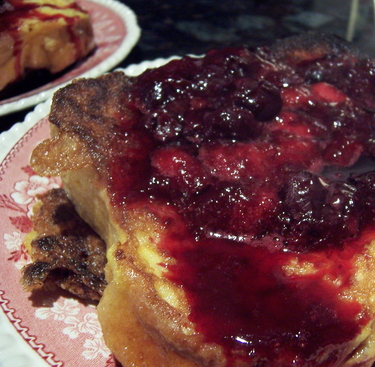 Borden - French Toast with strawberry and blueberry compote