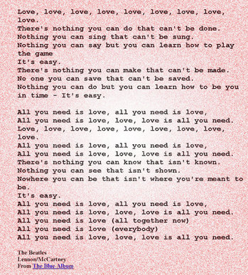 The Beatles – All You Need Is Love Lyrics