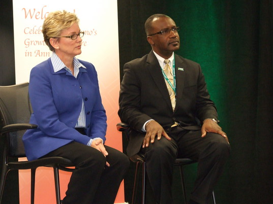 Jennifer Granholm and Michael Finney.JPG