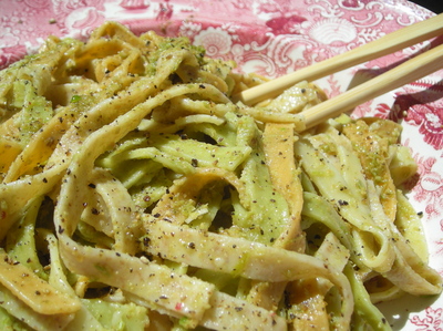 Borden - Scape pesto on pasta