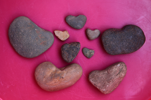 heart shaped rocks on pink.jpg