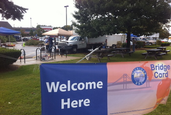 Borden - picture of Bridge Card sign at WSFM