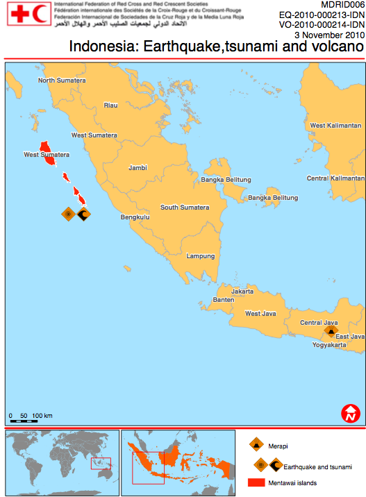 map of indonesia mount merapi
