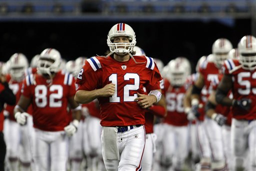 tom brady red patriots jersey