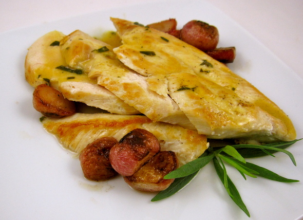 Mustard-Tarragon Chicken Sauté