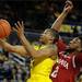 Indiana forward Christian Watford, right, tries to block a shot by Michigan guard Trey Burke during the second half. Angela J. Cesere | AnnArbor.com
