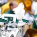 Eastern Michigan Marching Band hats rest on drum stands during the football game against Michigan at Michigan Stadium on Saturday. Angela J. Cesere | AnnArbor.com