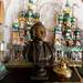 The bust of Amadeus Mozart with castles made in Krakow, Poland from candy wrappers. Angela J. Cesere | AnnArbor.com
