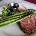 Prime rib with asparagus at Brahma Steakhouse. Angela J. Cesere | AnnArbor.com