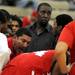 Willow Run's head coach George Woods talks to his team during a time-out. Angela J. Cesere | AnnArbor.com