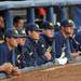 Michigan baseball teammates watch from the dugout. Angela J. Cesere | AnnArbor.com