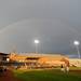 A rainbow arches across the sky during the Michigan baseball game against Coastal Carolina. Angela J. Cesere | AnnArbor.com