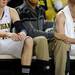 Michigan forward Jon Horford watches from the bench with his foot in a cast. Angela J. Cesere | AnnArbor.com