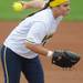 Michigan freshman Haylie Wagner winds up her pitch. Angela J. Cesere | AnnArbor.com
