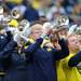 Michigan Marching Band trumpet players play during the Michigan spring game. Angela J. Cesere | AnnArbor.com
