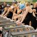Skyline's Rebecca Dickey waits at the block to compete in heat 5 of the 500 yard freestyle. AnnArbor.com | Angela J. Cesere