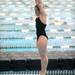 Huron's Madeline Woods prepares to dive in round 3. AnnArbor.com | Angela J. Cesere