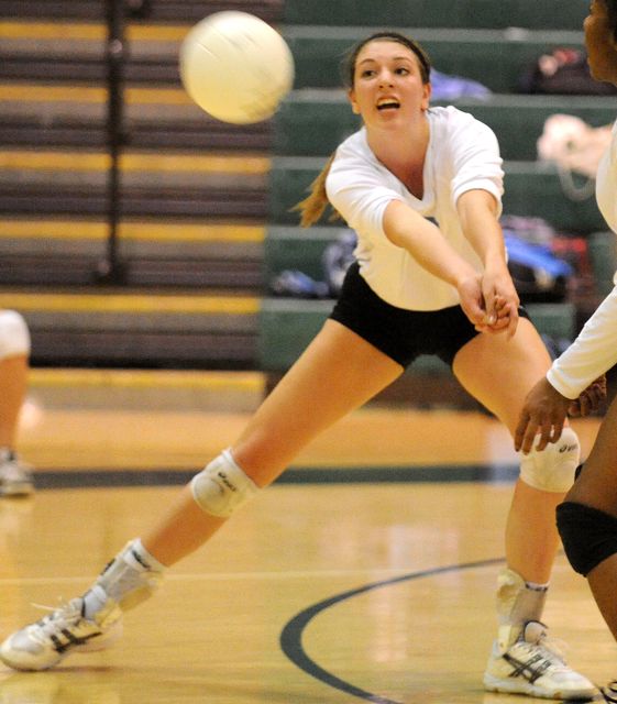 the volleyball