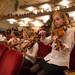 Seventh-grader Lucy Roy practices her violin along with her fellow Ann Arbor Open classmates before the start of Orchestra Night. 
Courtney Sacco I AnnArbor.com 