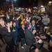 Wolverines fans celebrate outside on Good Time Charley's patio on South University Avenue on Saturday night after U-M defeated Syracuse in the Final Four game. Courtney Sacco I AnnAror.com 