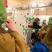Leading actor in Pioneer's 'Shrek the Musical' Skyline senior Andrew Nazzaro puts on green makeup before Friday night's performance.
Courtney Sacco I AnnArbor.com   
 