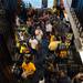 Hundreds wait in line at the M Den in Ann Arbor to have former Michigan football players Denard Robinson, Mike Martin, Jordan Kovacs and Marcus Ray sign autographs on Wednesday, July 10. 
Courtney Sacco I AnnArbor.com  