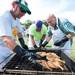 Volunteers cook at the 60th Manchester Chicken Broil.  
Courtney Sacco I AnnArbor.com 