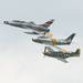 A F-100, F-86 and P-51 fly in formation for the Heritage Flight at the end of the 2013 Thunder Over Michigan air show at the Willow Run airport, Saturday, August, 10.
Courtney Sacco I AnnArbor.com 