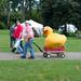 A giant rubber ducky travels through the Ypsilanti Heritage Festival at Riverside park, Friday, August, 16. 
Courtney Sacco I AnnArbor.com 
