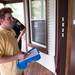 University of Michigan graduate student Matt Lonnerstater rings the doorbell of an off-campus home during a outreach program run by Beyond the Diag, Thursday, Aug, 29.
Courtney Sacco I AnnArbor.com  