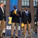 Wolverines team captains, Jake Ryan,Cam Gordon, Courtney Avery, and Taylor Lewan on stage during a pep really held the Diag, Friday, Sept. 6.
Courtney Sacco I AnnArbor.com 