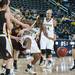 Wolverines Nay Jordan goes for a rebound against Valparaiso during thursday nights game.
Courtney Sacco I AnnArbor.com 