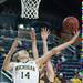 Wolverines Nicole Elmblad shoots a basket against Valparaiso during thursday nights game.
Courtney Sacco I AnnArbor.com 