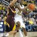 The Wolverines freshman Caris LeVert drives the ball against Central Michigan during their game Saturday Dec. 29. Courtney Sacco I AnnArbor.com   