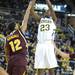 Michigan's freshman Caris LeVert jumps to make a basket against Central Michigan during their game Saturday Dec. 29. 
Courtney Sacco I AnnArbor.com 