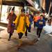 A group runs down State Street in Ann Arbor as they take in their first run of the year 2013 shortly after midnight, Tuesday, Jan 1.
