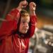 Four-year-old Felix Wilson puts his hands in the air as he makes his projection fly as he plays Superhero at Top of the Park, Friday, June 28.
Courtney Sacco I AnnArbor.com