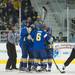 The Nanooks celebrate after scoring a goal early in the first period against the Wolverines Saturday Jan. 12.
Courtney Sacco I AnnArbor.com     
