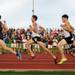 A group of runners on their second lap of the Saline High School track as they try to beat the recored for the fastest mile run in Michigan, Sunday, August, 4.
Courtney Sacco I AnnArbor.com 