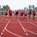 A group of runners take off on the Saline High School track as they try to beat the recored for the fastest mile run in Michigan, Sunday, August, 4.
Courtney Sacco I AnnArbor.com 