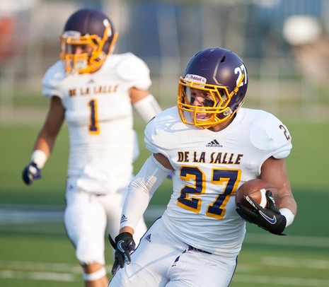 Warren De La Salle Running Back Sam Badalamenti runs toward the end zone Friday night. De La Salle won 35-7. Daniel Brenner I AnnArbor.com