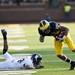 Michigan wide receiver Roy Roundtree avoids being tackled and gains yard in overtime of the game against Northwestern on Saturday. Daniel Brenner I AnnArbor.com