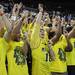 Members of the Maize Rage get excited prior to the game as Michigan took on Ferris State at the Crisler Arena Friday November 11, 2011. (AP Photo/AnnArbor.com, Jeff Sainlar I AnnArbor.com)