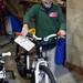 Nicklas Pike, 8, checks out his new bike as the Ann Arbor Fire Department hosted its annual Bikes for Tykes event Tuesday December 13, 2011. The AAFD and Two Wheel Tango, a local bike shop, team up to provide bikes and helmets for children ages 4 to 10 who need assistance during the holiday season. Jeff Sainlar I AnnArbor.com